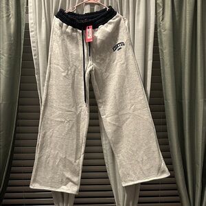 The Limited Kids Light Gray Sweatpants with Black Waistband